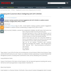 Engaging with Customers More Intelligently with SAP C/4HANA