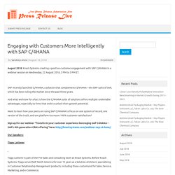 Engaging with Customers More Intelligently with SAP C/4HANA
