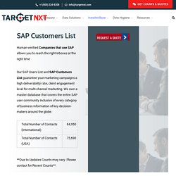SAP Users Email List and Mailing List - TargetNXT