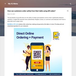 How can customers order safely from their table using QR codes?