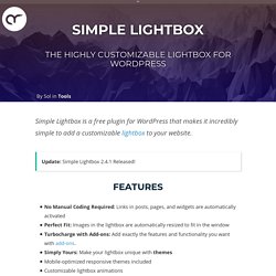 Simple Lightbox – The highly customizable lightbox for WordPress - Archetyped
