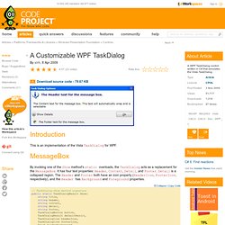 A Customizable WPF TaskDialog