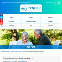 Customizable Care Plans for Seniors