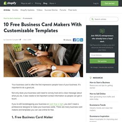 10 Free Business Card Makers With Customizable Templates