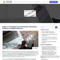 Enjoy a Complete Customization Checkout Feature on BigCommerce