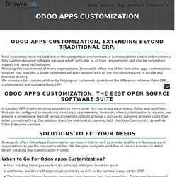 Odoo Apps Customization Service