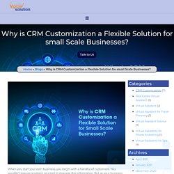 Why is CRM Customization a Flexible Solution for small Scale Businesses?