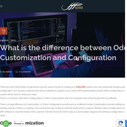 What is the difference between Odoo Customization and Configuration
