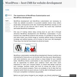 The importance of WordPress Customization and WordPress development