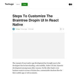 Steps To Customize The Braintree Dropin UI In React Native