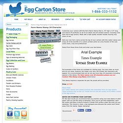 Customize your egg cartons with this Farm Name Stamp