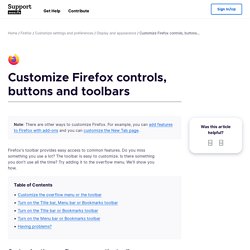 Customize Firefox