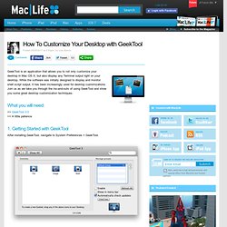 How To Customize Your Desktop with GeekTool