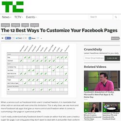 The 12 Best Ways To Customize Your Facebook Pages