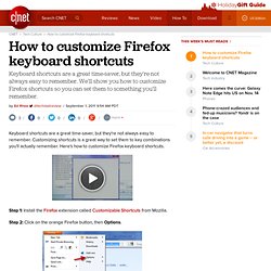 How to customize Firefox keyboard shortcuts