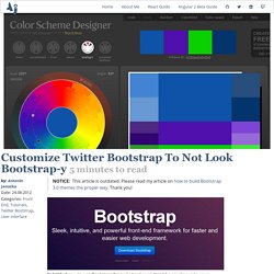 Customize Twitter Bootstrap To Not Look Bootstrap-y - Aj freelancer