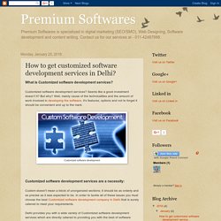 Top Rated Custom software development services Delhi