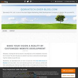 Make Your Vision A Reality By Customized Website Development - qorvatech.over-blog.com