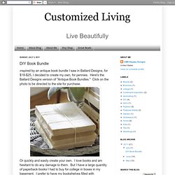 Customized Living: DIY Book Bundle