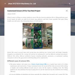 Customized Scissor Lift for Your Next Project
