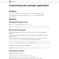 Customizing the example application