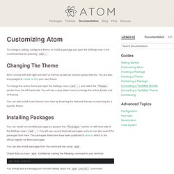Customizing Atom