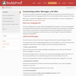 Customizing Labels, Messages, and URLs · BuddyPress Codex