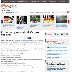 Customizing your default Outlook template