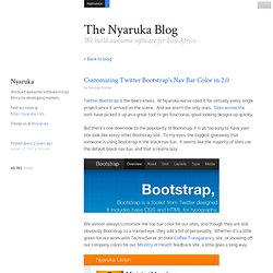 Customizing Twitter Bootstrap's Nav Bar Color in 2.0 - The Nyaruka Blog