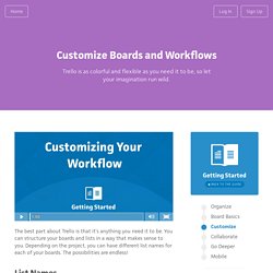 Customizing Boards & Workflows