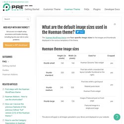 What are the default image sizes used in the Hueman theme? - Press Customizr Documentation