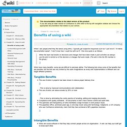 Benefits of using a wiki - CustomWare Book - Wiki While You Work