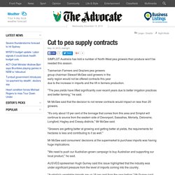 Cut to pea supply contracts