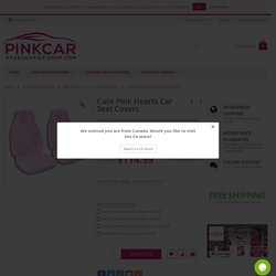 Cute Pink Hearts Car Seat Covers