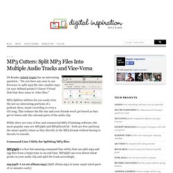 Split MP3 Files Into Multiple Audio Tracks and Vice-Versa at Dig