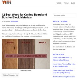 12 Best Wood for Cutting Board and Butcher Block Materials