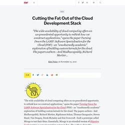 Cutting the Fat Out of the Cloud Development Stack - ReadWriteCloud