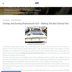 Cutting And Sewing Professionals USA – Making The Best Tactical Vest