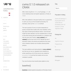 cvms 0.1.0 released on CRAN