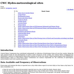 CWC Hydro-meteorological sites -