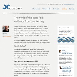 The myth of the page fold: evidence from user testing