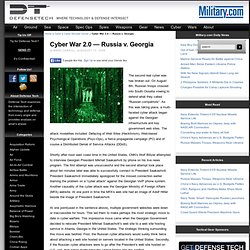 Cyber War 2.0 — Russia v. Georgia