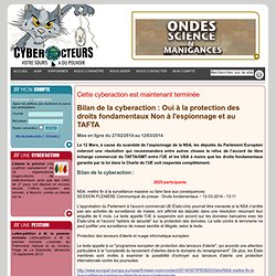 cyberaction Oui à la protection des droits fondamentaux Non à l'espionnage et au TAFTA
