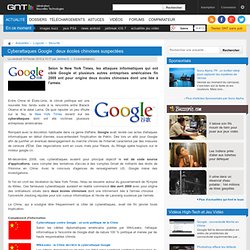 Cyberattaques Google : deux écoles chinoises suspectées