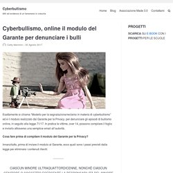 Cyberbullismo, online il modulo del Garante per denunciare i bulli