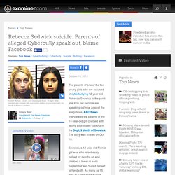Rebecca Sedwick suicide: Parents of alleged Cyberbully speak out, blame Facebook - Long Island Top News
