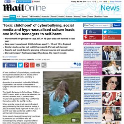 Cyberbullying, social media and hypersexualised culture leads one in five teenagers to self-harm