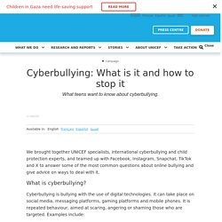 Cyberbullying: What is it and how to stop it