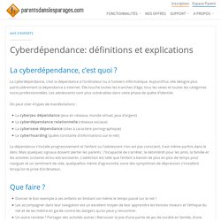 Cyberdependance explications et définitions