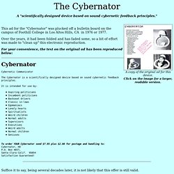 Cybernator - Cybernetic Feedback Device
